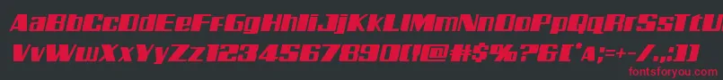 Galacticstormital Font – Red Fonts on Black Background