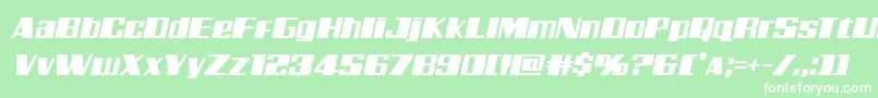 Galacticstormital Font – White Fonts on Green Background