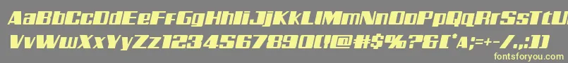 Galacticstormital Font – Yellow Fonts on Gray Background