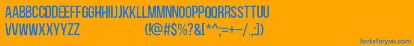 Blackside Rust Font – Blue Fonts on Orange Background
