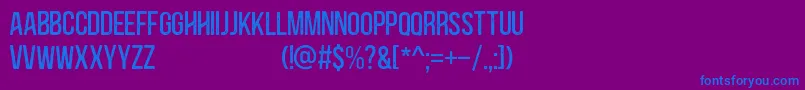 Blackside Rust Font – Blue Fonts on Purple Background