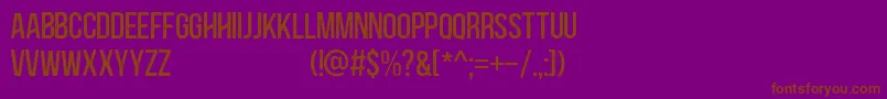 Blackside Rust-Schriftart – Braune Schriften auf violettem Hintergrund