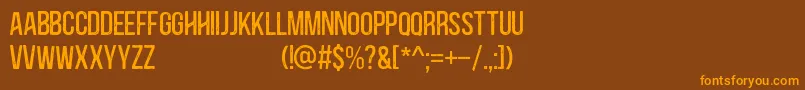 Blackside Rust Font – Orange Fonts on Brown Background