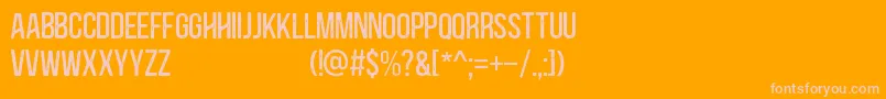 Blackside Rust-Schriftart – Rosa Schriften auf orangefarbenem Hintergrund