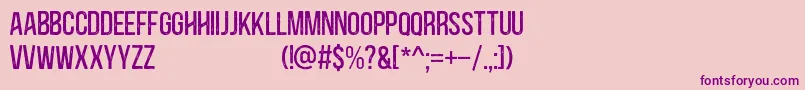 Blackside Rust-Schriftart – Violette Schriften auf rosa Hintergrund
