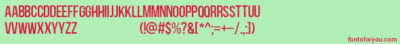 Blackside Rust Font – Red Fonts on Green Background