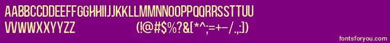 Blackside Rust Font – Yellow Fonts on Purple Background