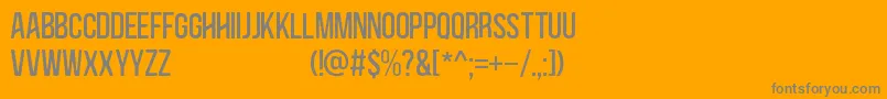フォントBlackside – オレンジの背景に灰色の文字