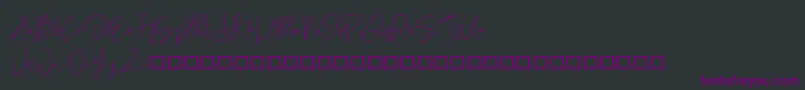 BlackSingature Font – Purple Fonts on Black Background