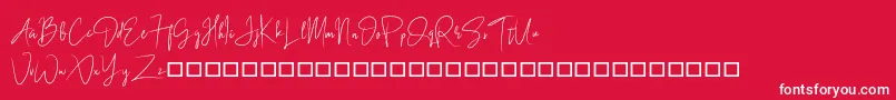 BlackSingature Font – White Fonts on Red Background