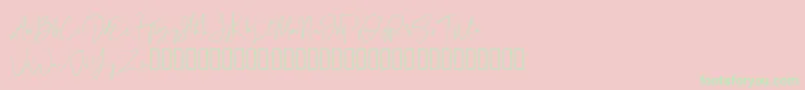 BlackSingature Font – Green Fonts on Pink Background