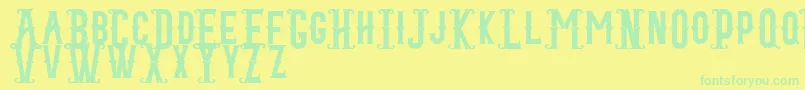 Blacktail Regular Font – Green Fonts on Yellow Background