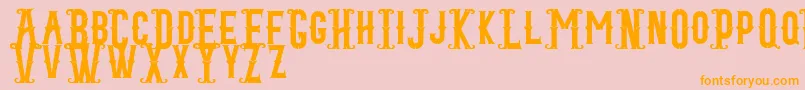 Blacktail Regular Font – Orange Fonts on Pink Background