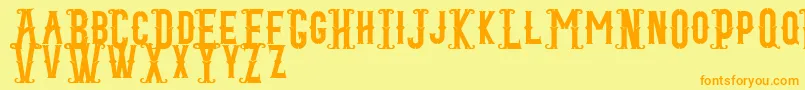 Blacktail Regular Font – Orange Fonts on Yellow Background