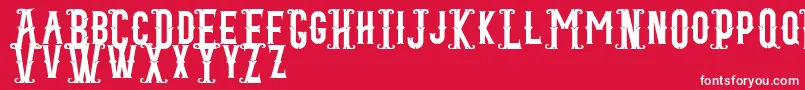 Blacktail Regular Font – White Fonts on Red Background