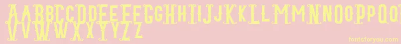Blacktail Regular Font – Yellow Fonts on Pink Background