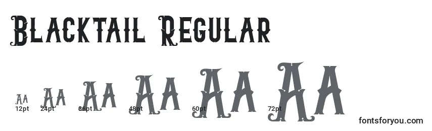 Blacktail Regular Font Sizes