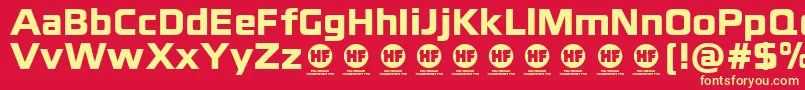 blackthorns black   DEMO Font – Yellow Fonts on Red Background