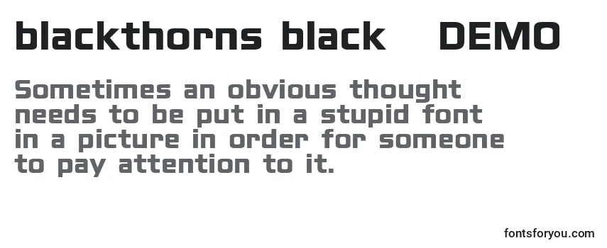 Schriftart Blackthorns black   DEMO