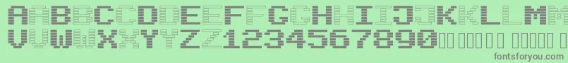 BlackWhiteBlock Font – Gray Fonts on Green Background