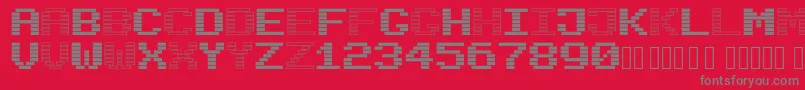 BlackWhiteBlock Font – Gray Fonts on Red Background