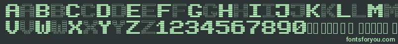 BlackWhiteBlock Font – Green Fonts on Black Background