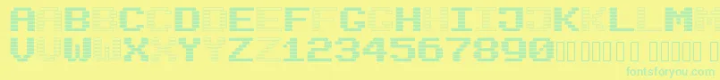 BlackWhiteBlock Font – Green Fonts on Yellow Background