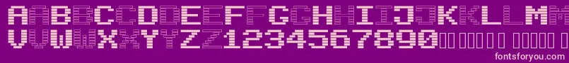 BlackWhiteBlock Font – Pink Fonts on Purple Background