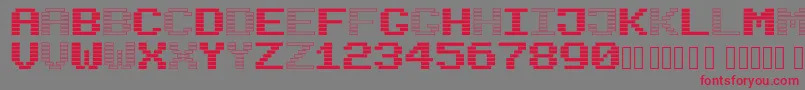 BlackWhiteBlock Font – Red Fonts on Gray Background