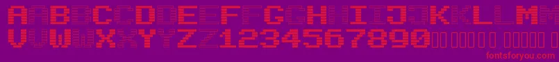 BlackWhiteBlock Font – Red Fonts on Purple Background