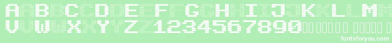 BlackWhiteBlock Font – White Fonts on Green Background