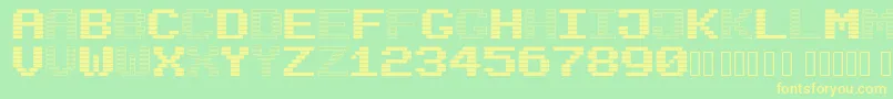 BlackWhiteBlock Font – Yellow Fonts on Green Background