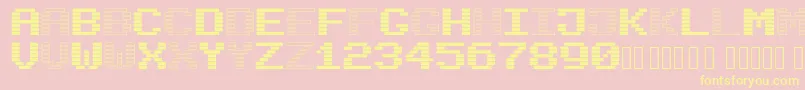 BlackWhiteBlock Font – Yellow Fonts on Pink Background