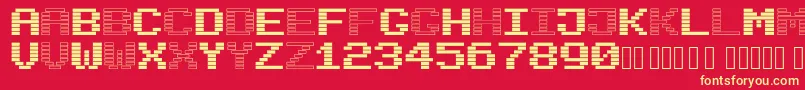 BlackWhiteBlock Font – Yellow Fonts on Red Background