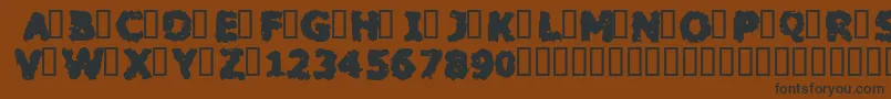 BLACM   -Schriftart – Schwarze Schriften auf braunem Hintergrund