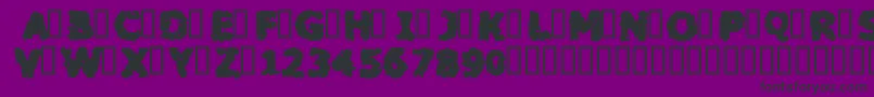 Czcionka BLACM    – czarne czcionki na fioletowym tle