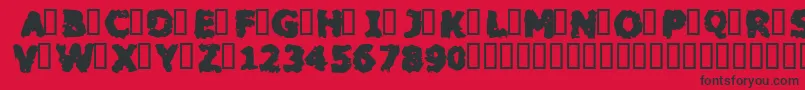 BLACM    Font – Black Fonts on Red Background