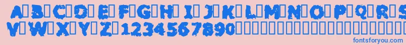BLACM    Font – Blue Fonts on Pink Background