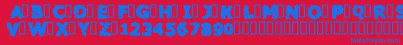 BLACM    Font – Blue Fonts on Red Background