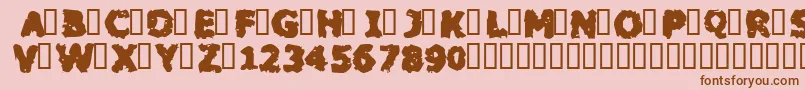 BLACM    Font – Brown Fonts on Pink Background