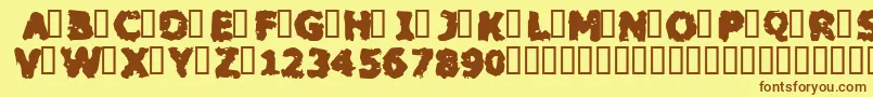 BLACM    Font – Brown Fonts on Yellow Background