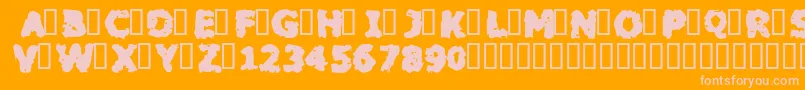 BLACM    Font – Pink Fonts on Orange Background