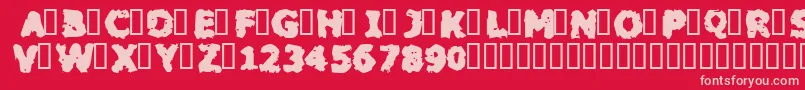 BLACM    Font – Pink Fonts on Red Background