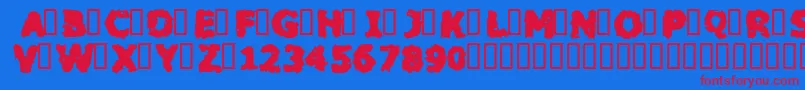 BLACM    Font – Red Fonts on Blue Background