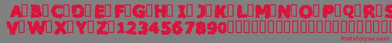 BLACM    Font – Red Fonts on Gray Background