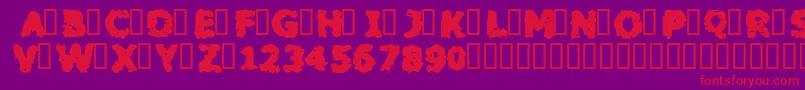 BLACM    Font – Red Fonts on Purple Background