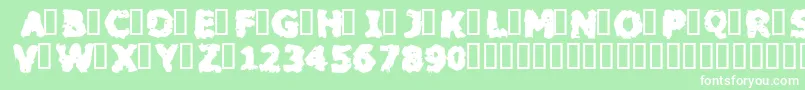 BLACM    Font – White Fonts on Green Background