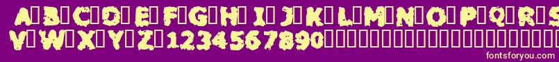 BLACM    Font – Yellow Fonts on Purple Background