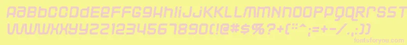 BLACR    Font – Pink Fonts on Yellow Background