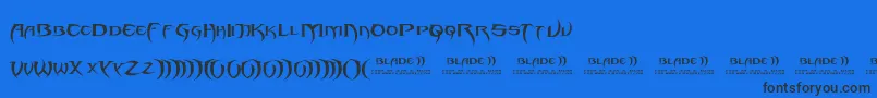 Blade 2 Font – Black Fonts on Blue Background